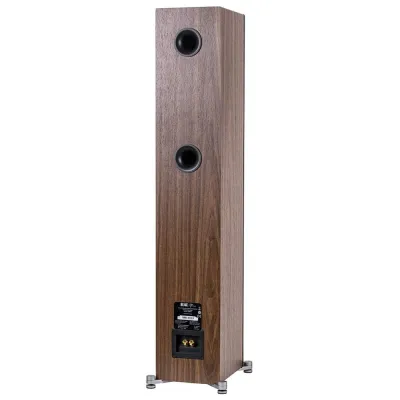 Standlautsprecher Elac Debut Reference DFR52 Black Baffle, Walnut Cabinet
